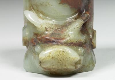 图片[2]-Jade horn cup with ox head, late Ming dynasty-China Archive